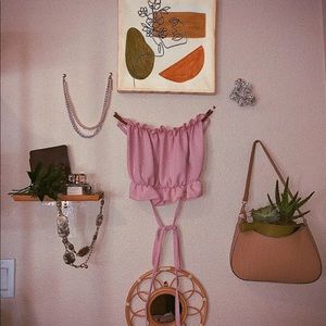 Criss cross tied backless crop top